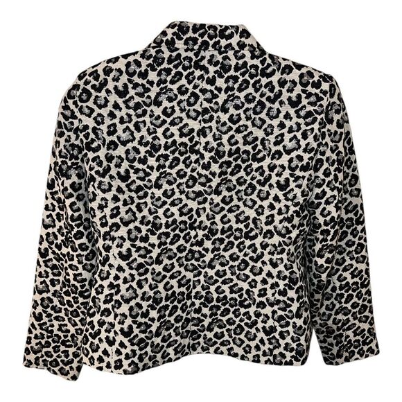 Isabella Women's Blazer, Size 18, Black and Silver Leopard Print - Picture 2 of 4